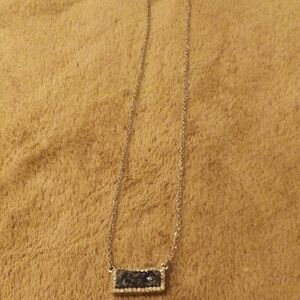 Elegant Silver Necklace with Blue Pendant